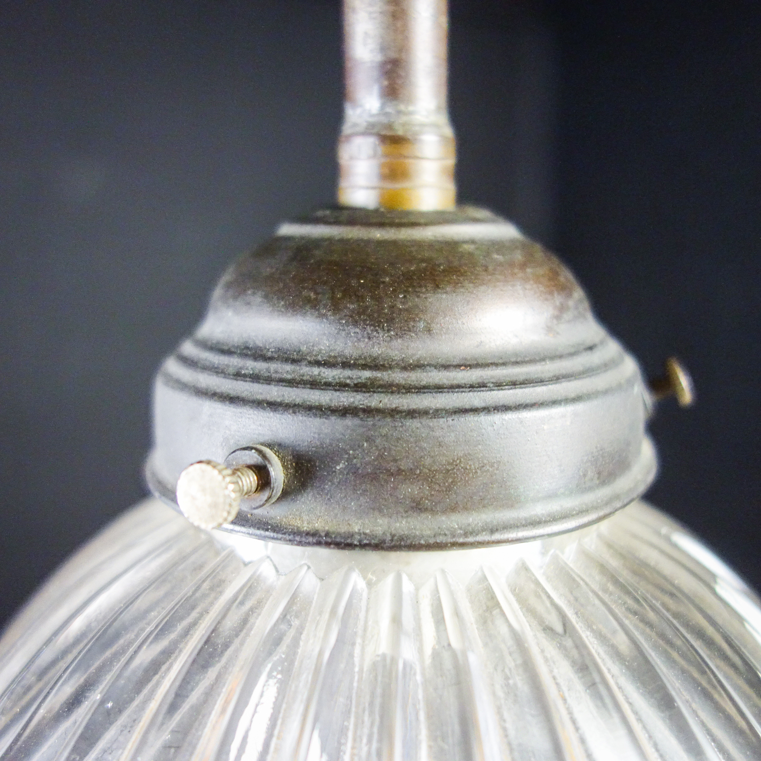 Antieke hanglamp Holophane Stijl - Jaren - Assortiment - Vivre Interieur Authentique