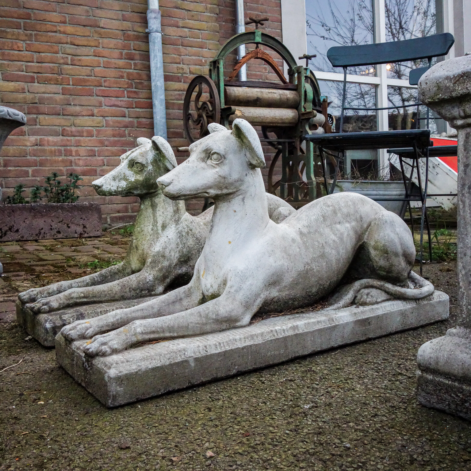 Maak een naam Aanvulling Land Betonnen Tuinbeelden - Greyhounds - Assortiment - Vivre Interieur  Authentique