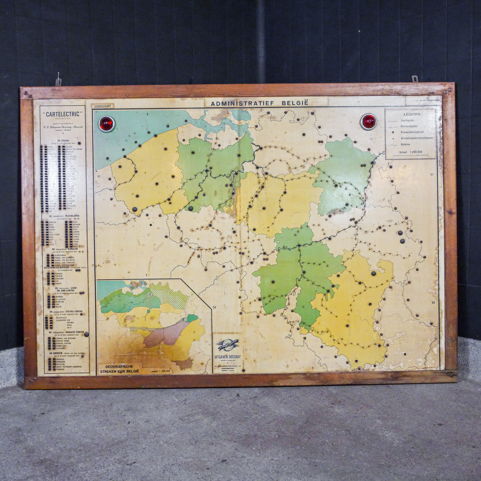 kolonie Helder op Blij Grote Vintage Landkaart België - Jaren 50 - Assortiment - Vivre Interieur  Authentique